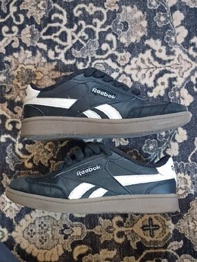 Reebok Black & White Retro Low-Top Sneakers